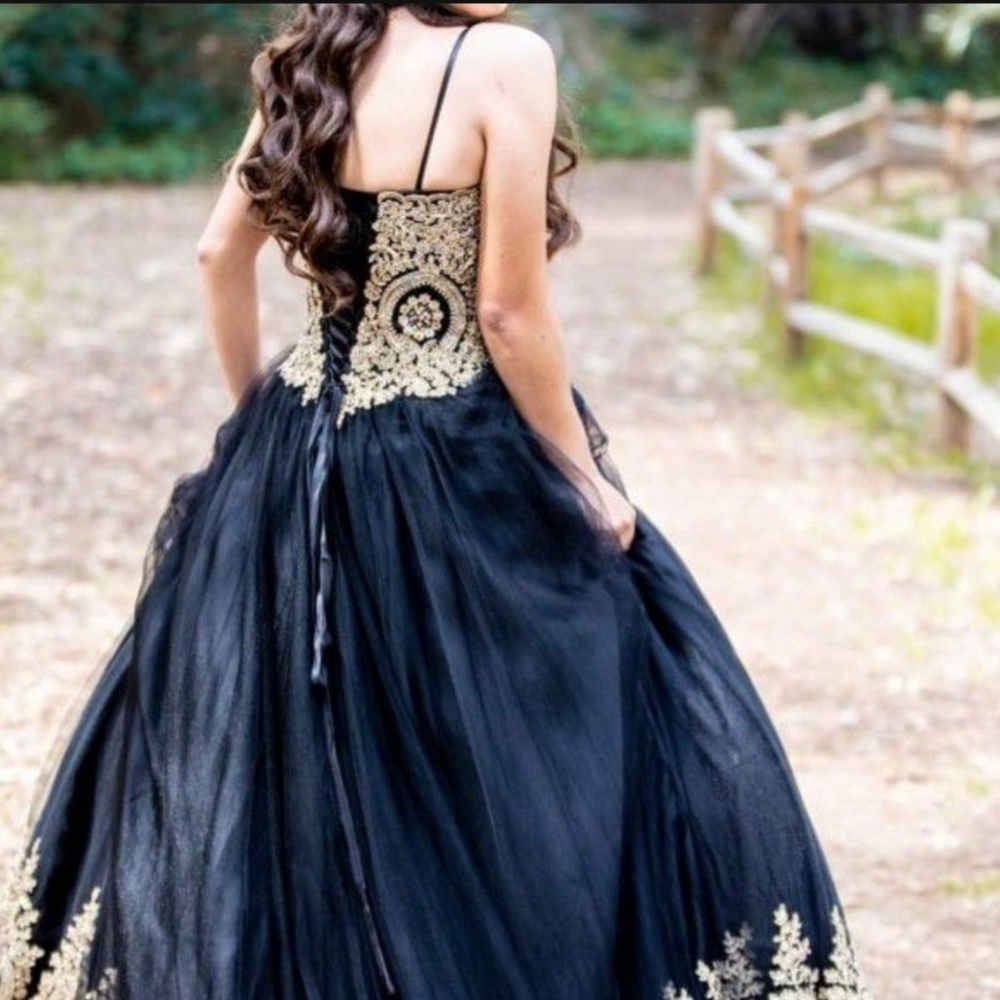 Black and Gold Dress